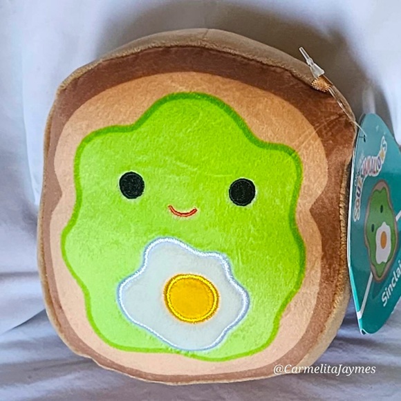 SINCLAIR 🥑🍞 Avocado Toast Original Squishmallow By Kellytoy NWT - Picture 1 of 8